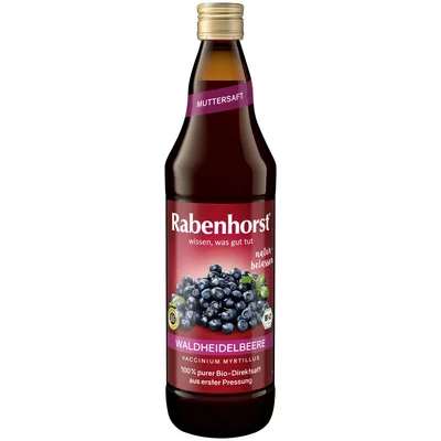 Suc de afine salbatice nefiltrat, bio, 750ml, Rabenhorst