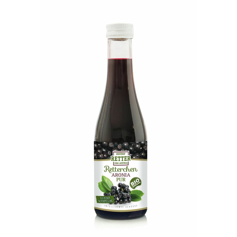 Suc de aronia pur, bio, 190ml, Retter