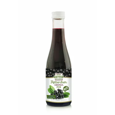 Suc de aronia pur, bio, 190ml, Retter PRET REDUS