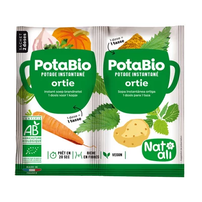 Supa instant cu urzica si legume, bio, 2x 8.5g, Nat-ali PRET REDUS