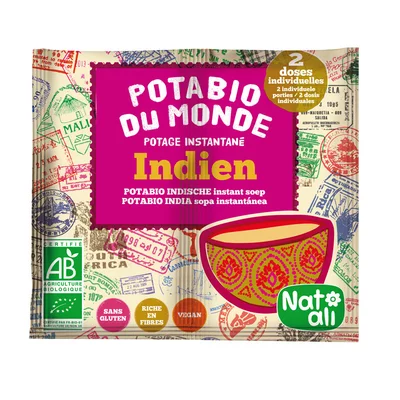Supa instant stil indian cu legume, bio, 2x 8.5g, Nat-ali PRET REDUS