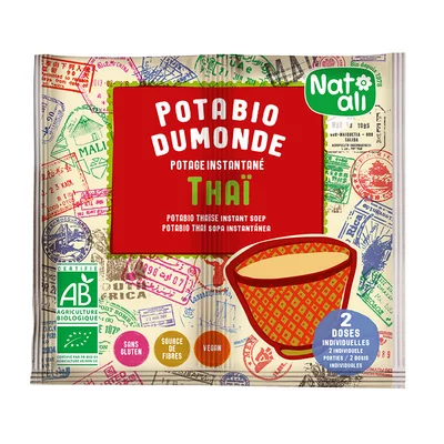 Supa instant stil thai cu legume, bio, 2x 8.5g, Nat-ali PRET REDUS