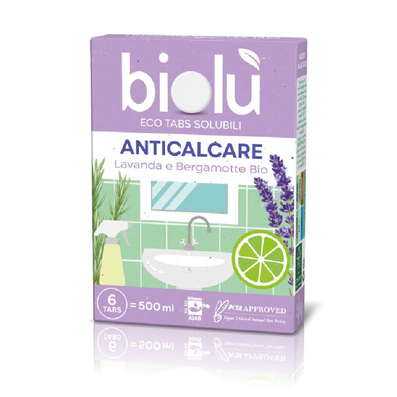 Tablete anticalcar cu lavanda si bergamota, ecologice, 6 bucati, 14.25g, Biolu