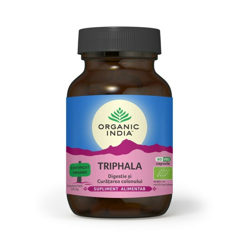 Triphala - Digestie & Curatare Colon, eco, 60 CPS VEG, Organic India
