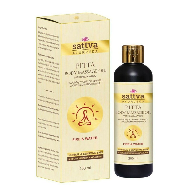 Ulei masaj Pitta, 200ml, Sattva Ayurveda