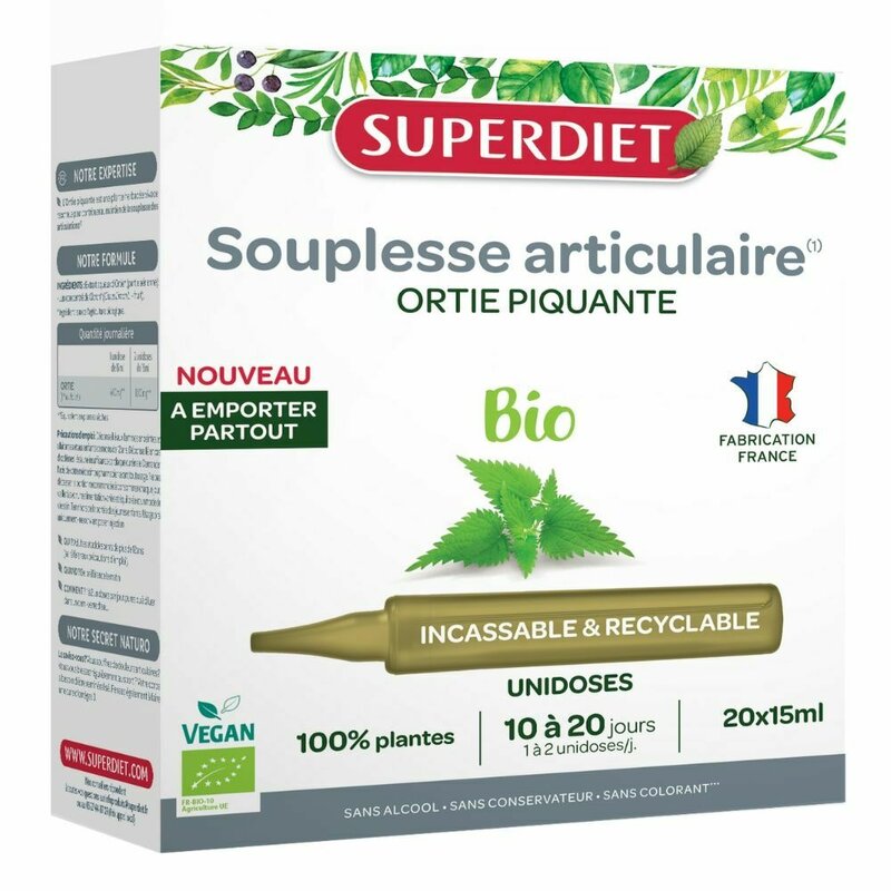 URZICA BIO - ARTICULATII FLEXIBILE, 20 fiole din PP x 15ml, SUPERDIET