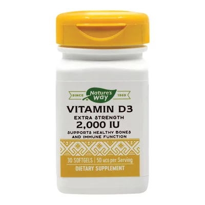 Vitamin D3 2000UI 30cps, Nature's Way, 30 capsule, Secom
