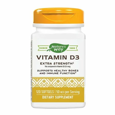 Vitamin D3 2000UI, Nature's Way, 120 capsule, Secom