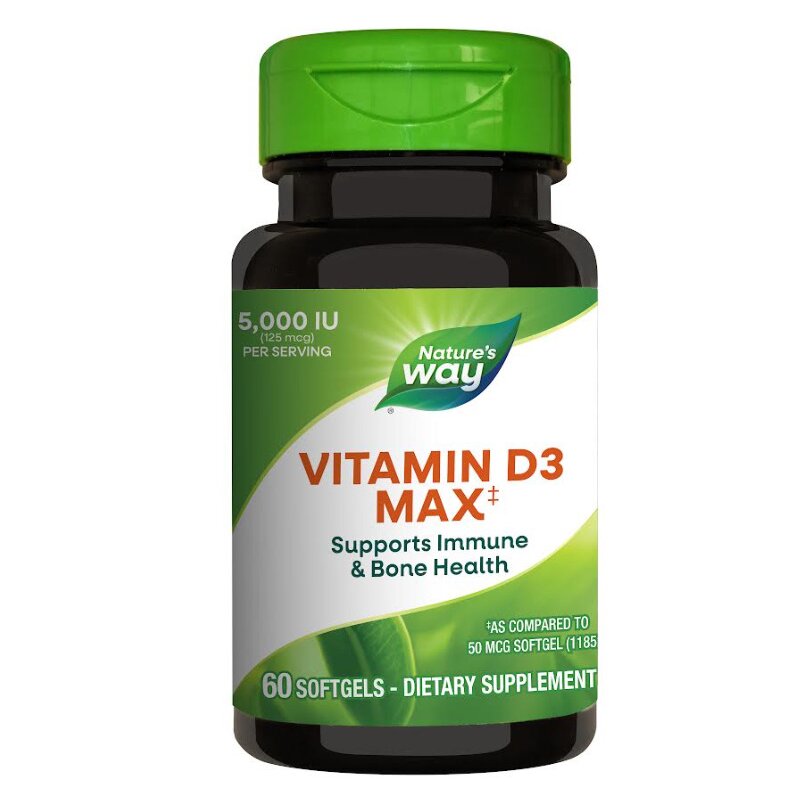 Vitamin D3 5000UI, Nature\'s Way, 60 capsule, Secom