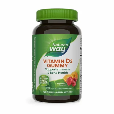 Vitamin D3 Gummy, Natures Way, 120 jeleuri, Secom