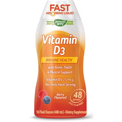 Vitamin D3 Liquid, Natures Way, 480ml, Secom