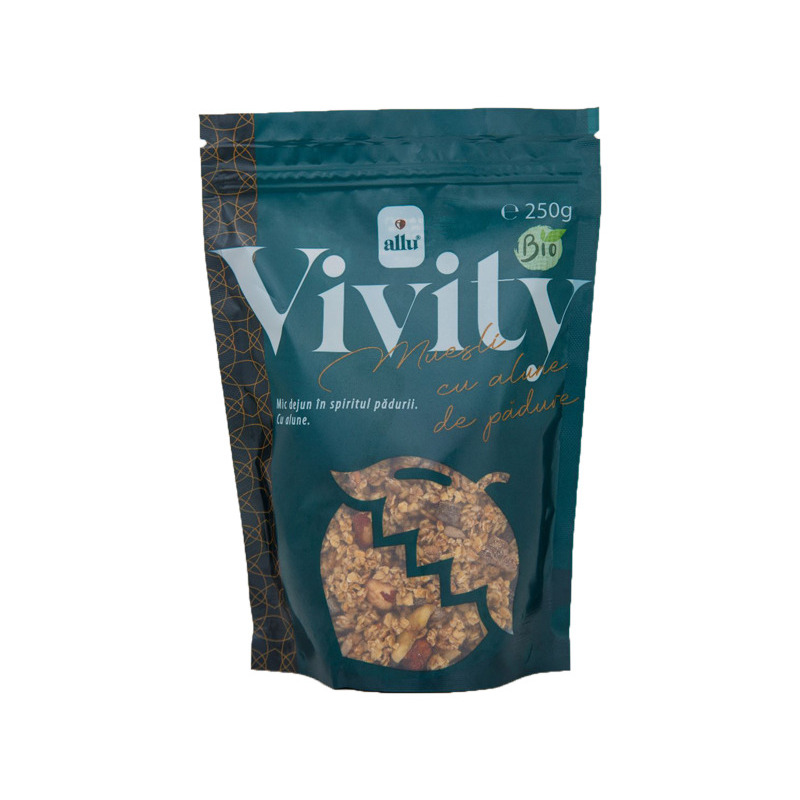 Vivity - Muesli cu alune de padure, eco, 250g, Allu