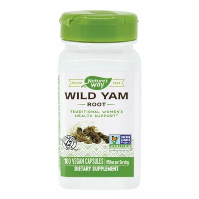 Wild Yam 425mg, Nature's Way, 100 capsule, Secom