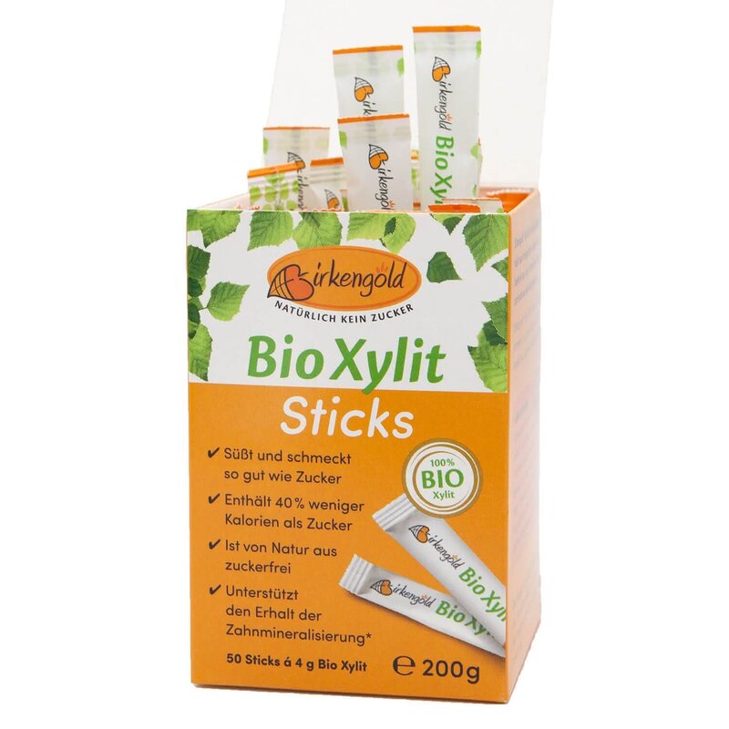 Xylitol pliculete bio, 50 x 4g, Birkengold