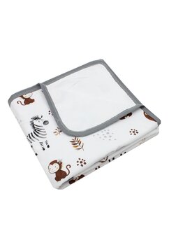 Aleza impermeabila, reutilizabila, Girafa, strat superior bumbac, 78x100cm