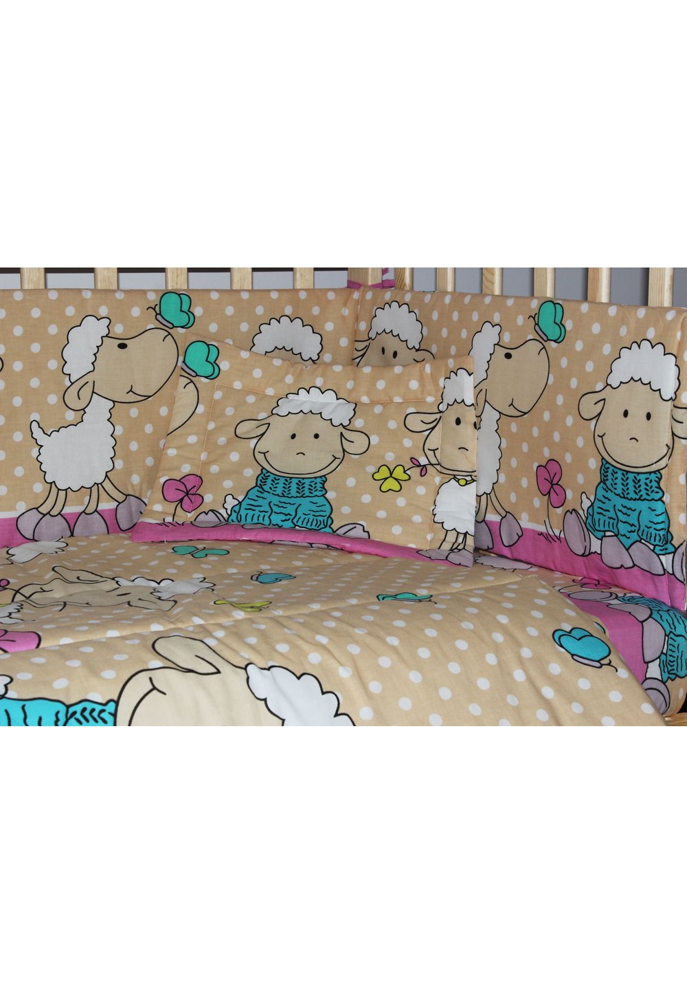Set 2 aparatoare laterale 180 x 30 cm, oite crem