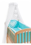 Baldachin patut alb+inimioare decor