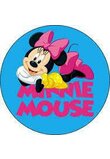 Bentita Minnie Mouse, alba cu stelute colorate