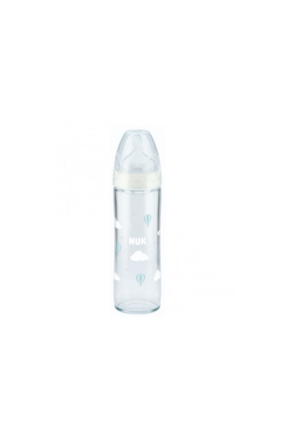 Biberon, Nuk, anti-colic, norisori, alb, 240 ml, 0-6 luni