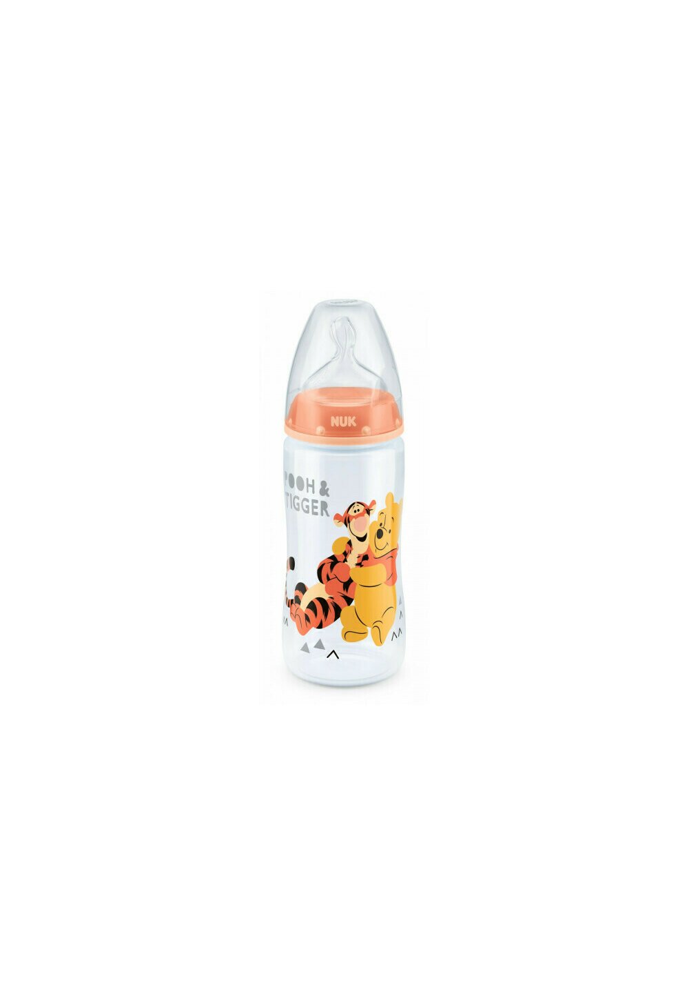 Biberon Nuk, First Choice+, 0-6 luni, 300ml, Winnie si prietenii, portocaliu