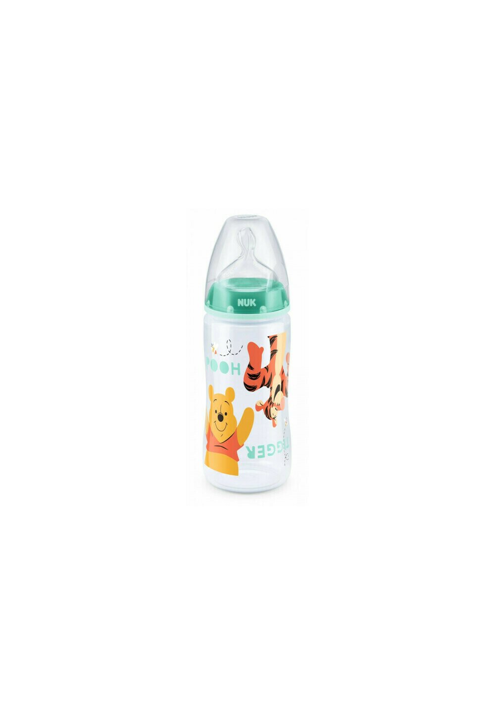 Biberon Nuk, First Choice+, 0-6 luni, 300ml, Winnie si prietenii, turcoaz
