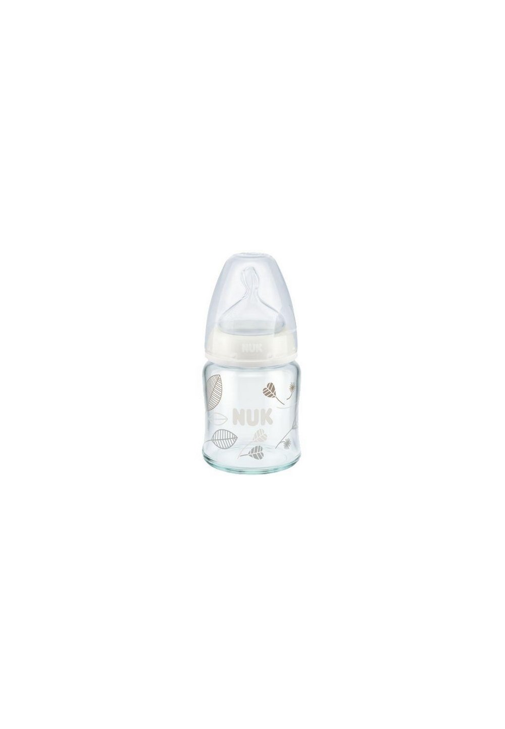 Biberon sticla Nuk, first choice, tetina silicon, 0-6 luni, 120 ml alba