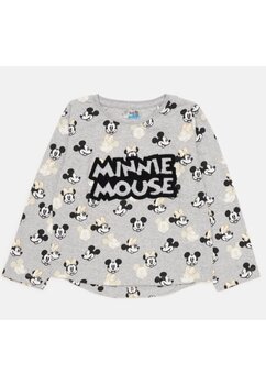 Bluza bumbac, cu imprimeu, Minnie si Mickey LOVE, gri