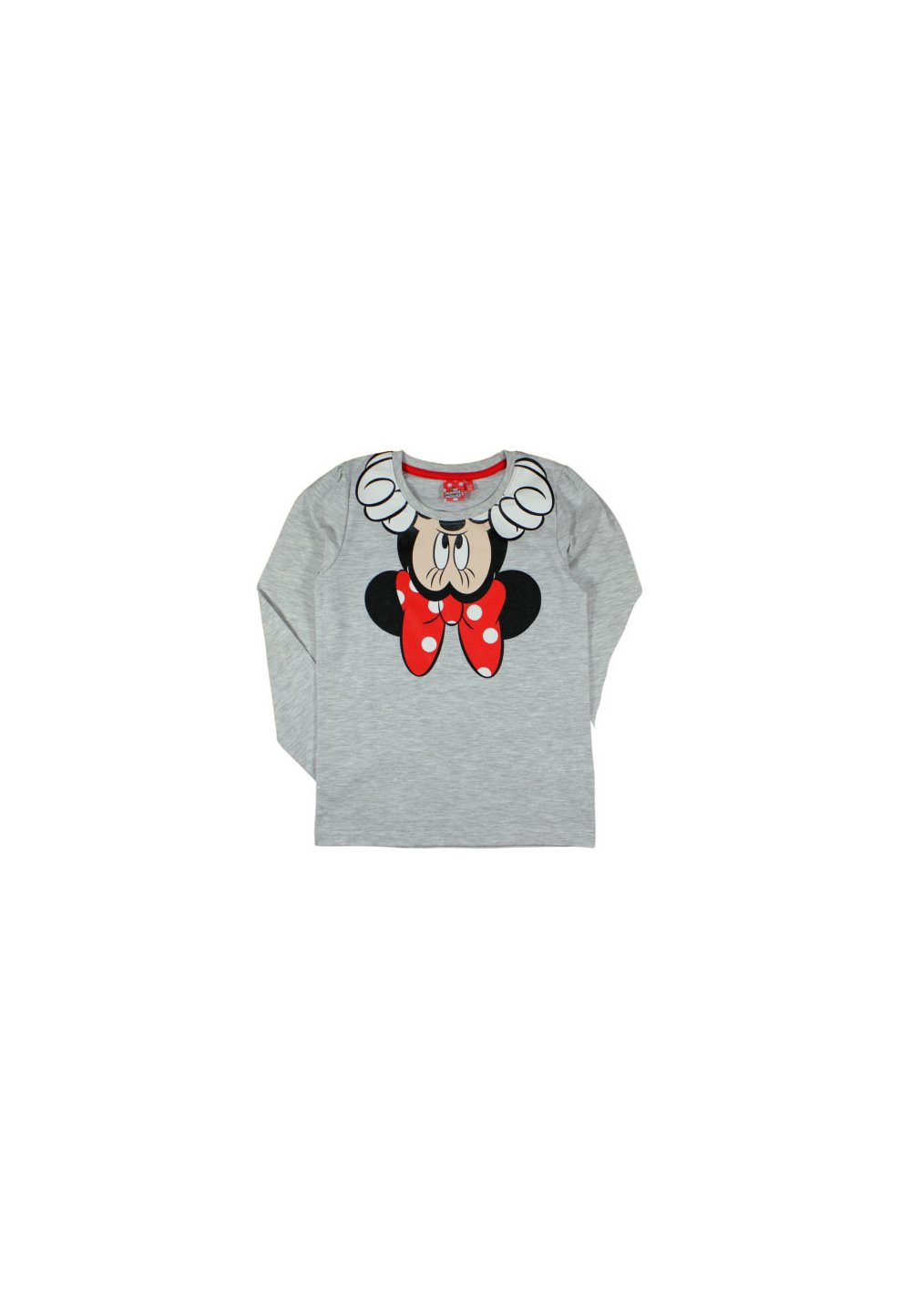 Bluza gri, Minnie Mouse cu fundita rosie