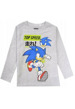 Bluza maneca lunga, bumbac, Top speed, gri