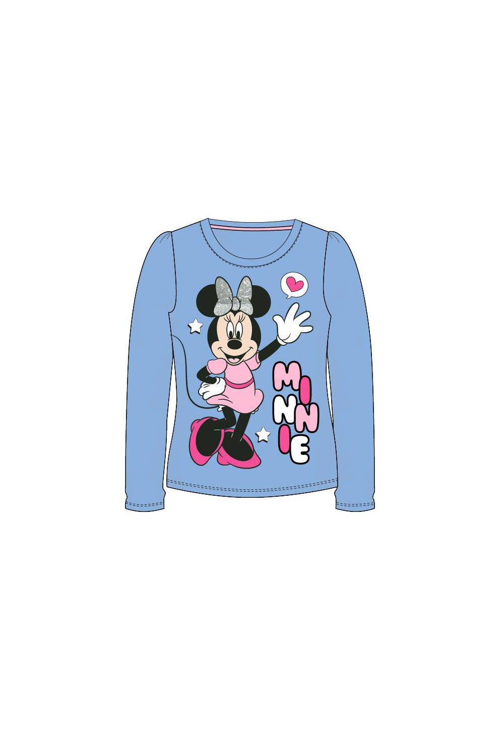 Bluza, mov, Minnie cu fundita argintie