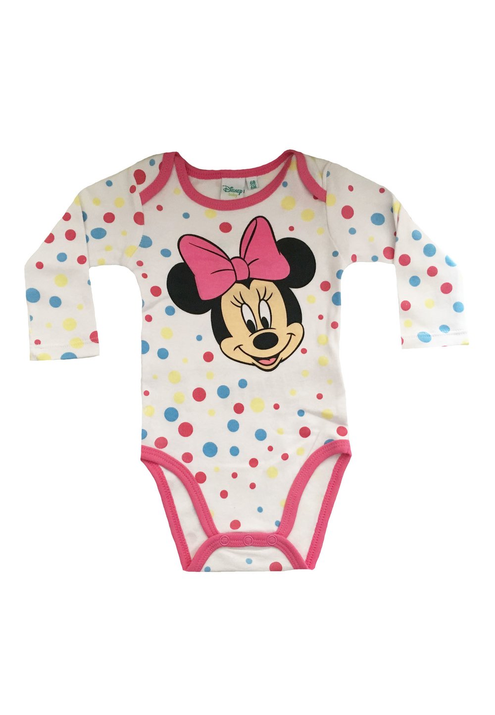 Body alb cu buline colorate, Minnie