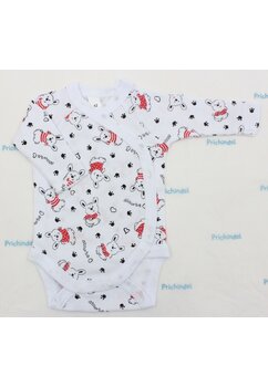 Body maneca lunga, Iepurasul cu tricou rosu, bumbac