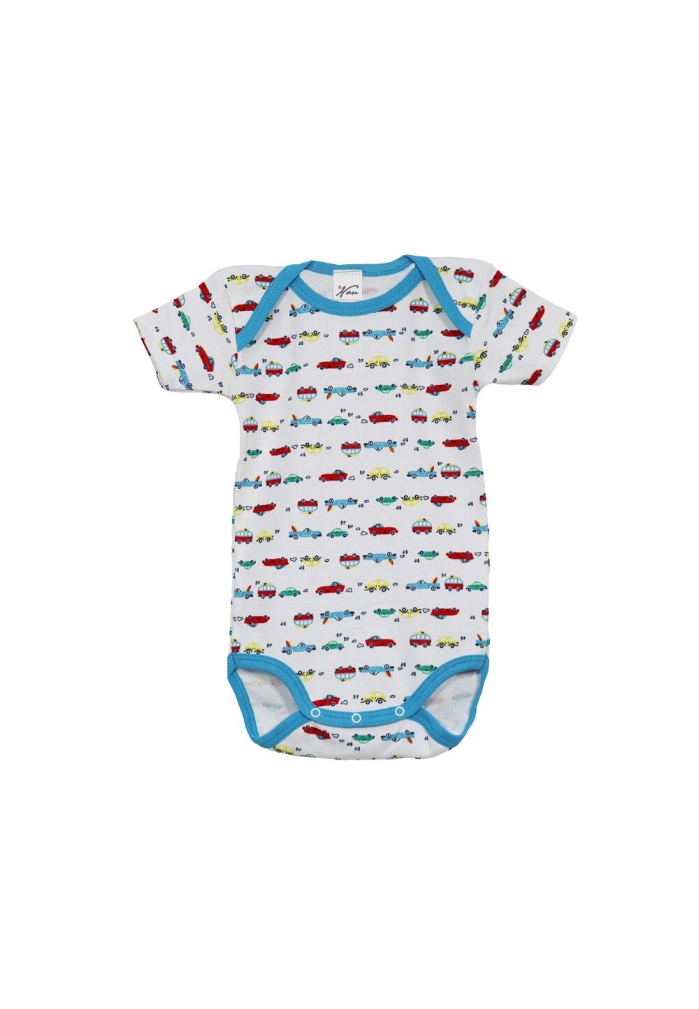 Body maneca scurta, Bip Bip, alb cu masinute