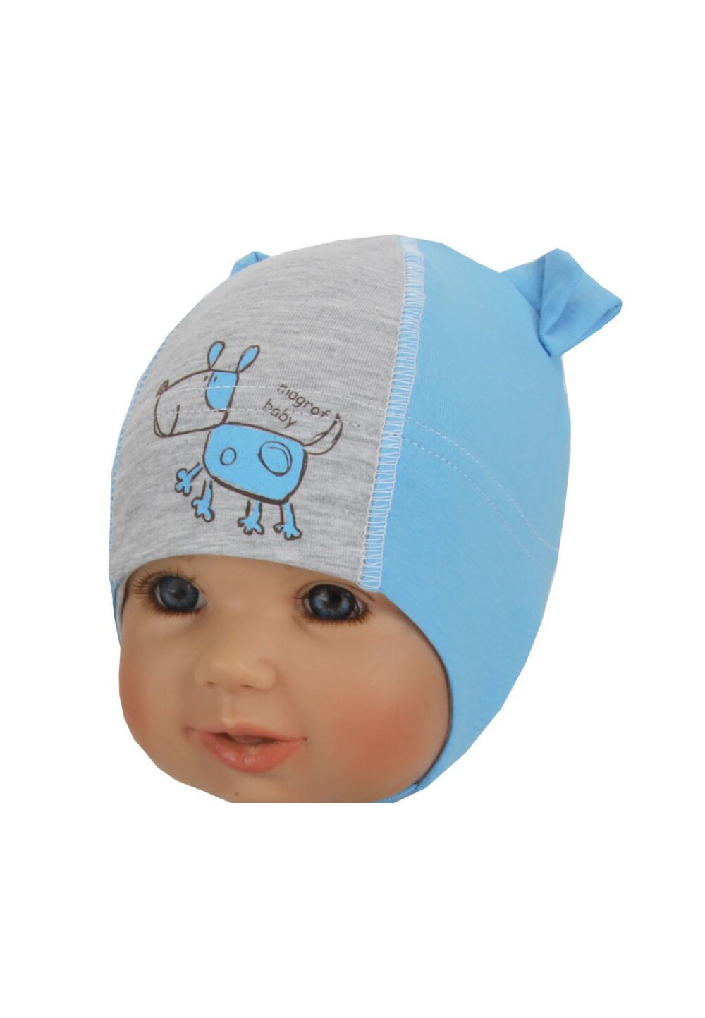 Caciulita bebe, magrof baby, albastra