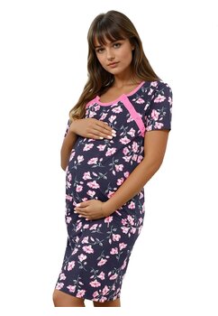 Camasa alaptat, bumbac, Petra, bleumarin