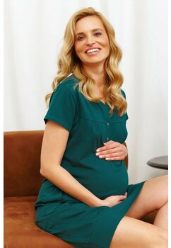 Camasa de alaptat, bumbac, Maria, verde