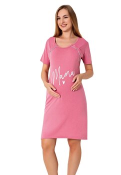 Camasa pentru alaptat, bumbac, I love mama, roz