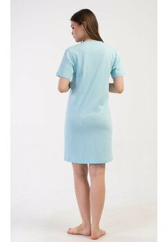 Camasa pentru alaptat, bumbac, Little princess, albastru