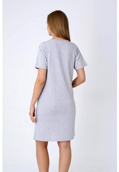 Camasa pentru alaptat, bumbac, Mimi, gri cu fluturasi