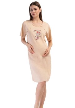 Camasa pentru alaptat, bumbac, You are amazing, crem