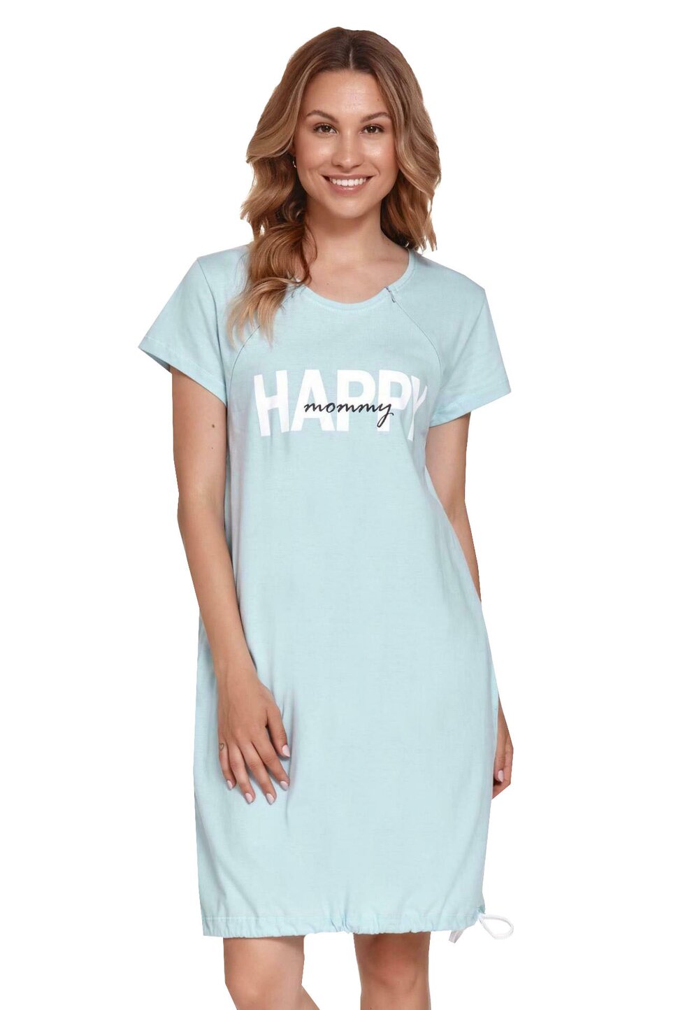 Camasa pentru alaptat, Happy Mommy, turcoaz