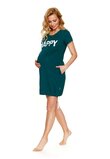 Camasa pentru alaptat, Happy mommy, verde inchis