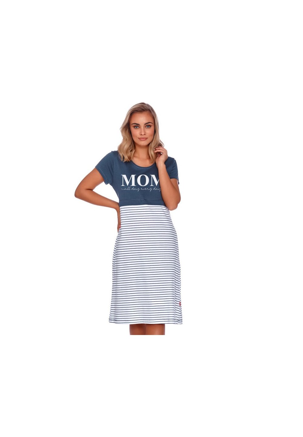 Camasa pentru alaptat, MOM, all day evrey day, bluemarin