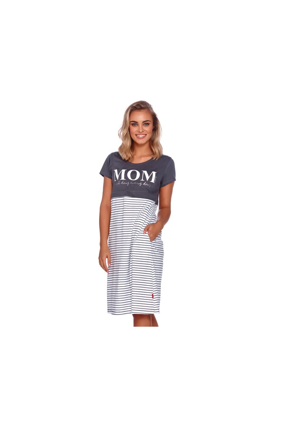 Camasa pentru alaptat, MOM, all day evrey day, gri