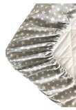 Cearceaf bumbac, gri cu stelute albe, 120x60 cm-REPUS