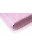 Cearceaf cu elastic 120x60cm roz cu buline