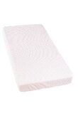 Cearceaf cu elastic, alb cu buline roz 120x60cm-REPUS