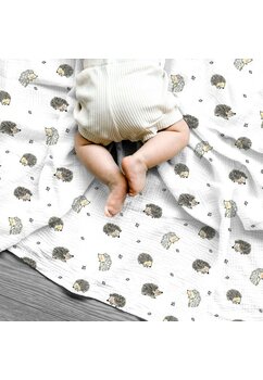 Cearceaf, muselina, Prichindel, Ariciul Sonic, alb, 140x70 cm