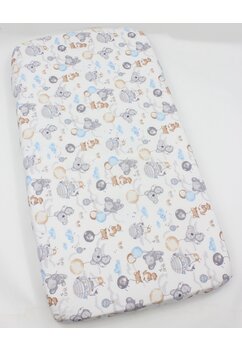Cearceaf patut, Prichindel, bumbac, Koala cu balon, multicolor, 140x70 cm
