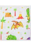 Cearceaf patut, Prichindel, Dinosaurs, flanel bumbac, multicolor, 120x60 cm